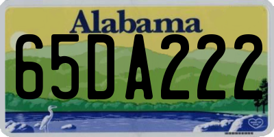 AL license plate 65DA222