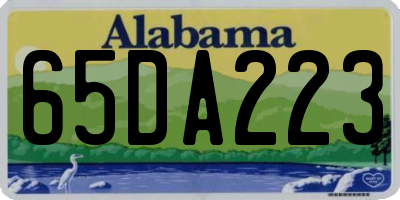 AL license plate 65DA223