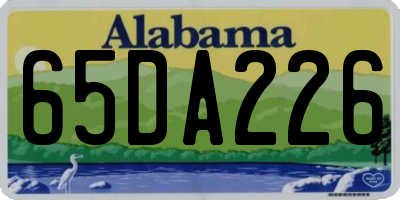 AL license plate 65DA226