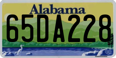 AL license plate 65DA228