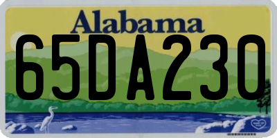 AL license plate 65DA230