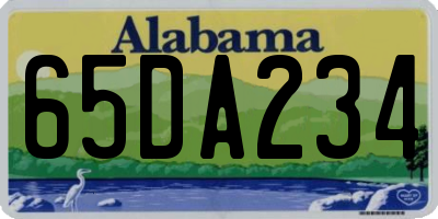AL license plate 65DA234