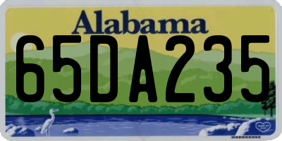 AL license plate 65DA235