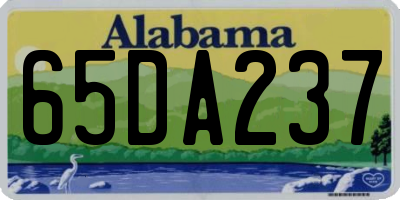 AL license plate 65DA237