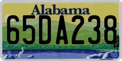 AL license plate 65DA238