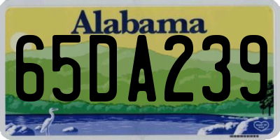 AL license plate 65DA239