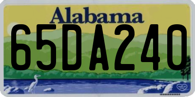 AL license plate 65DA240