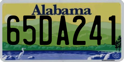 AL license plate 65DA241