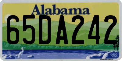 AL license plate 65DA242