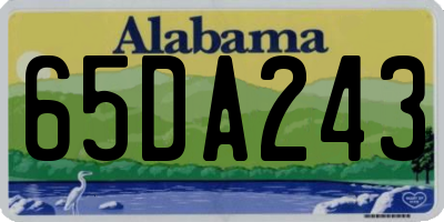 AL license plate 65DA243