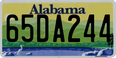 AL license plate 65DA244