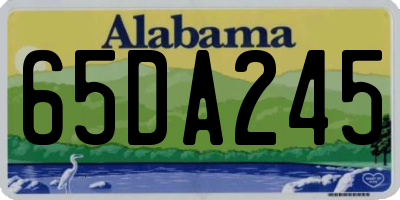 AL license plate 65DA245