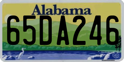 AL license plate 65DA246
