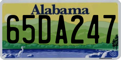 AL license plate 65DA247