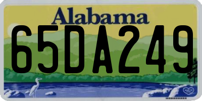 AL license plate 65DA249