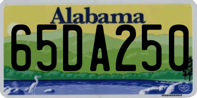 AL license plate 65DA250