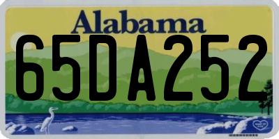 AL license plate 65DA252
