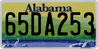 AL license plate 65DA253