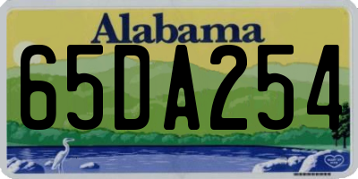 AL license plate 65DA254