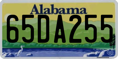 AL license plate 65DA255
