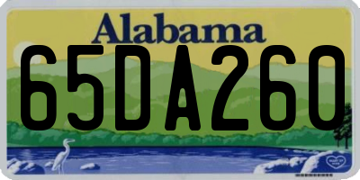AL license plate 65DA260