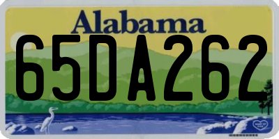 AL license plate 65DA262