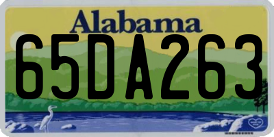 AL license plate 65DA263