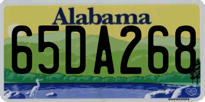 AL license plate 65DA268