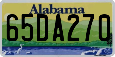 AL license plate 65DA270