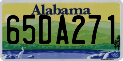 AL license plate 65DA271