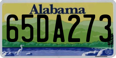 AL license plate 65DA273