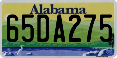 AL license plate 65DA275