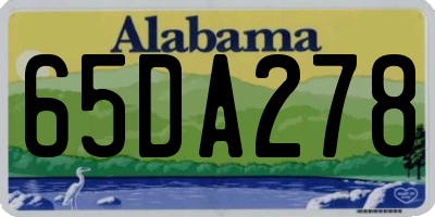 AL license plate 65DA278