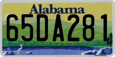 AL license plate 65DA281