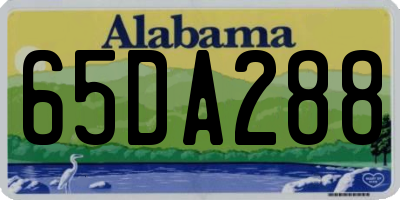 AL license plate 65DA288