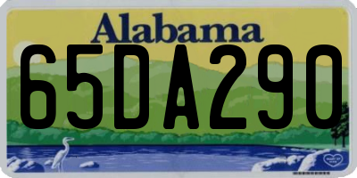 AL license plate 65DA290