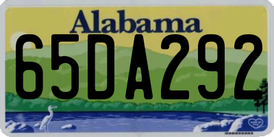 AL license plate 65DA292