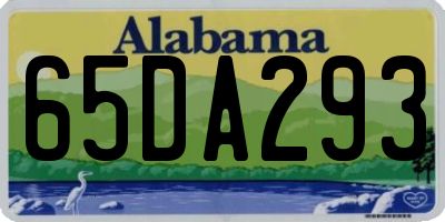 AL license plate 65DA293