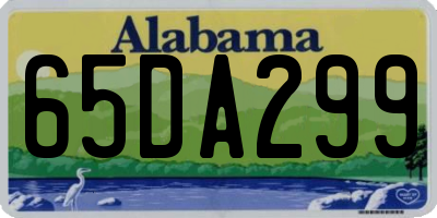 AL license plate 65DA299