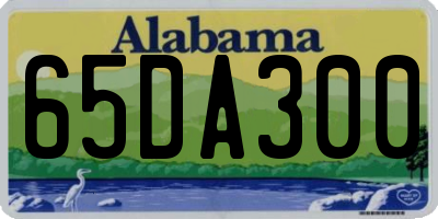 AL license plate 65DA300
