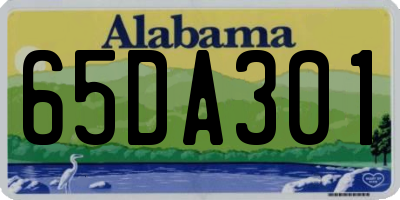 AL license plate 65DA301