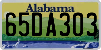 AL license plate 65DA303