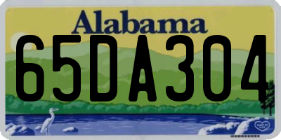 AL license plate 65DA304
