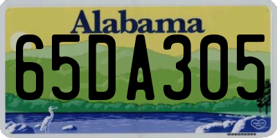 AL license plate 65DA305