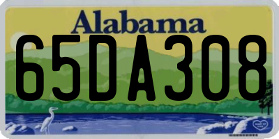 AL license plate 65DA308