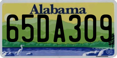 AL license plate 65DA309