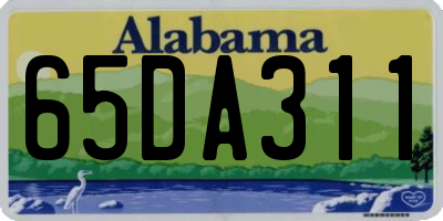 AL license plate 65DA311