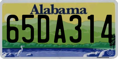 AL license plate 65DA314