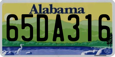 AL license plate 65DA316