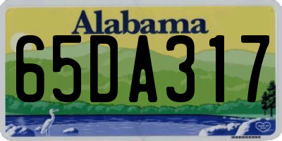 AL license plate 65DA317